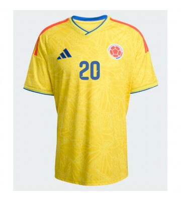 Colombia Juan Fernando Quintero #20 Hjemmebanetrøje VM 2026 Kortærmet